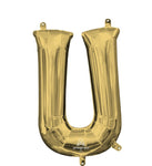 White Gold Letter U 16" Balloon