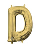 White Gold Letter D 16" Balloon