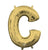 White Gold Letter C 16" Balloon