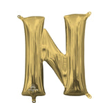 White Gold Letter N 16" Balloon