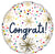 Confetti Sprinkle Congrats 17" Balloon