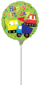 Happy Birthday Trucks 4" Air-fill Balloon (requires heat sealing)