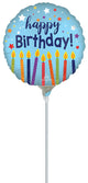 Satin Happy Birthday Celebrate 9" Air-fill Balloon (requires heat sealing)