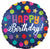 Satin Happy Birthday Blue Confetti 18" Balloon