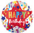 Satin Happy Birthday Star 18" Balloon
