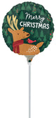 Modern Christmas Reindeer 9" Air-fill Balloon (requires heat sealing)