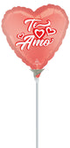 Te Amo Corazones 9" Air-fill Balloon (requires heat sealing)