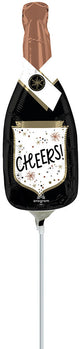 Cheers Confetti Bubbly Bottle 14" Balloon