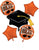 Congrat Grad Orange Graduation Balloon Bouquet