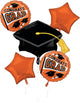 Congrat Grad Orange Graduation Balloon Bouquet