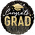 Congrats Grad Stripes & Stars 18″ Balloon