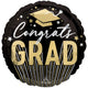 Congrats Grad Stripes & Stars 18″ Balloon