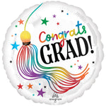 Congrats Grad Rainbow Tassel 18″ Balloon