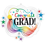 Congrats Grad Rainbow Tassel 28″ Balloon