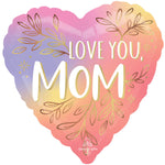 Love You Mom Botanical Traces 28″ Balloon