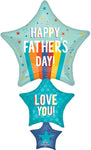 Father's Day Playful Stripes and Stars 42" Balloon