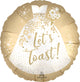 Satin Let's Toast 18" Balloon