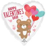 Happy Valentine's Day Bear Hug Heart 18″ Balloon