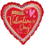 Happy Valentine's Day Artistic Affection 17″ Balloon