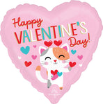 Purr-fect Valentine Kitty 17" Balloons