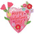 Happy Valentine's Day Sending Flowers Heart 28″ Balloon