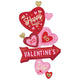 Happy Valentine's Day Retro Love Arrow 52″ Balloon