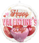 Retro Valentine's Day Hearts 20" Balloon