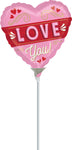 Retro Love 9" Air-fill Balloon (requires heat sealing)