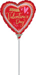 Happy Valentine's Day Artistic Affection 9" Air-fill Balloon (requires heat sealing)