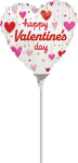 Happy Valentine's Day Satin Dangling Hearts 9" Air-fill Balloon (requires heat sealing)