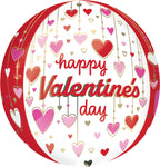 Happy Valentine's Day Dangling Hearts 16" Balloon