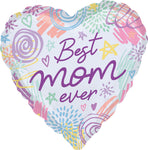 Best Mom Ever Sweet Scribbles 17" Balloon