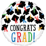 Hats Off Congrats Grad 18″ Balloon