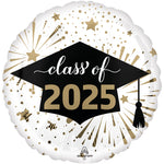 Class Of 2025 - White & Gold 18″ Balloon