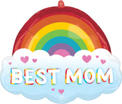 Best Mom Brilliant Rainbow 25" Balloon