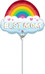 Best Mom Brilliant Rainbow 14" Balloon