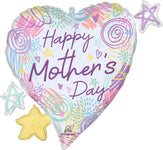 Mother's Day Sweet Scribbles 25" Balloon