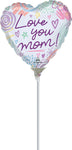 Love You Mom Sweet Scribbles 9" Air-fill Balloon (requires heat sealing)