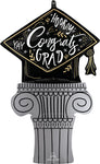 Satin Grad Cap Achievement Burst 35" Balloon