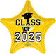 Class of 2025 - Yellow 19" Balloon