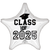 White Class of 2025 Star 19″ Balloon