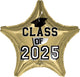 Class of 2025 - White Gold 19" Balloon