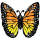 Monarch Butterfly Glow 25″ Balloon