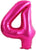 Number 4 Hot Pink 34″ Balloon