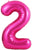 Number 2 Hot Pink 34″ Balloon