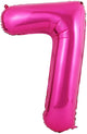 Number 7 Hot Pink 34″ Balloon