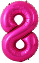 Number 8 Hot Pink 34″ Balloon