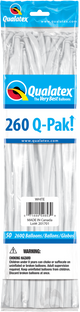 White 260Q Latex Balloons (50 Count)