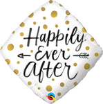 Happily Ever After Gold Dots 18" Balloon