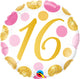 Pink/Gold Dots 16 18" Balloon
